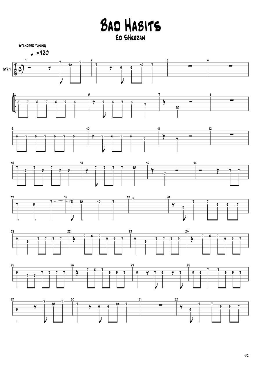 Bad Habits Bad Habits Acoustic Guitar scores gallery preview page 6