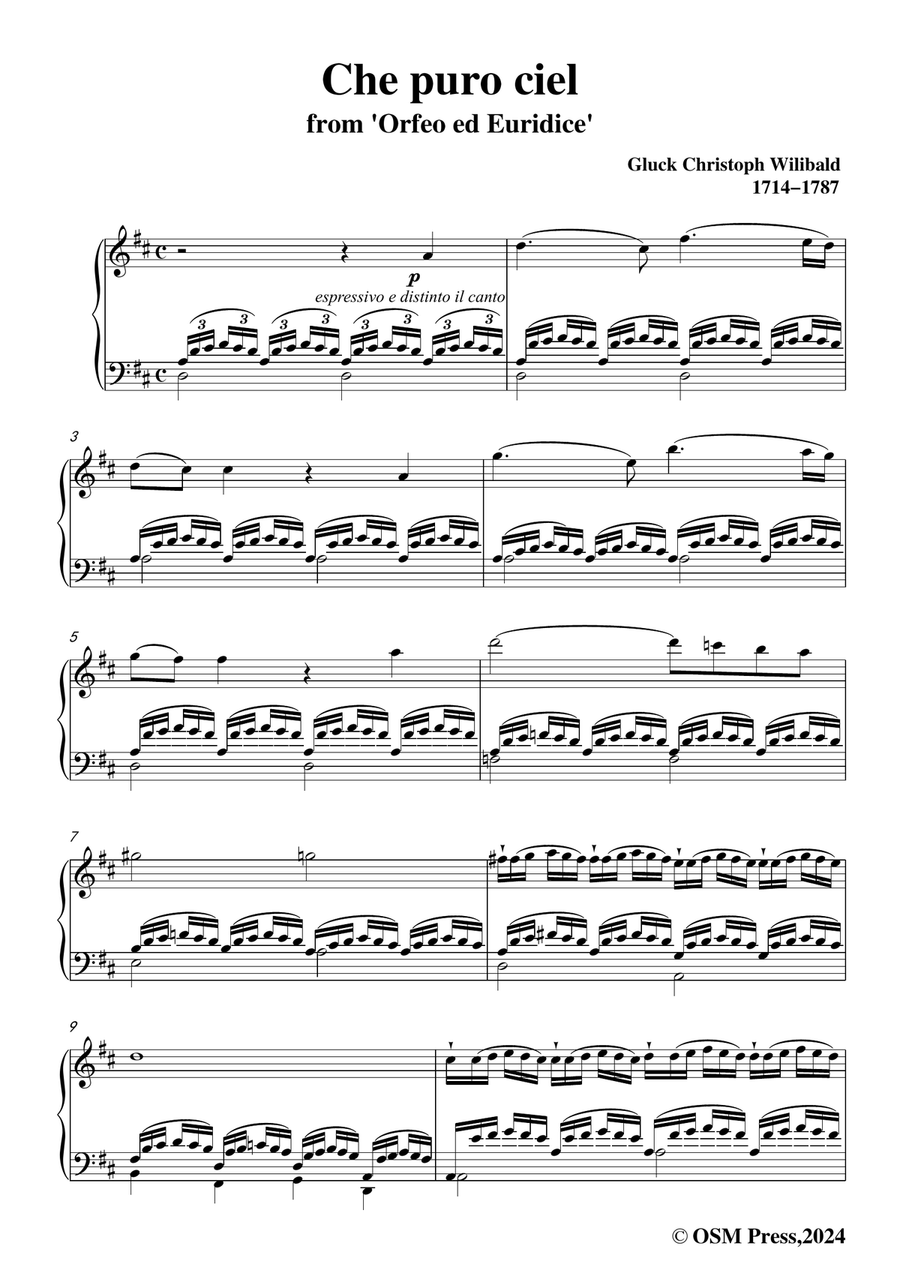C. W. Gluck-Che puro ciel,in b minor Piano, Vocal scores gallery preview page 3
