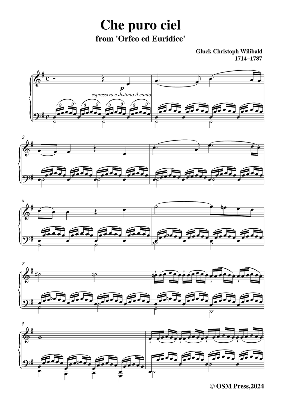 C. W. Gluck-Che puro ciel,in e minor Piano, Vocal scores gallery preview page 3