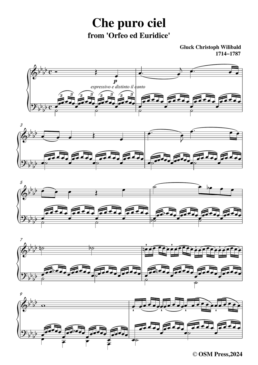 C. W. Gluck-Che puro ciel,in f minor Piano, Vocal scores gallery preview page 3