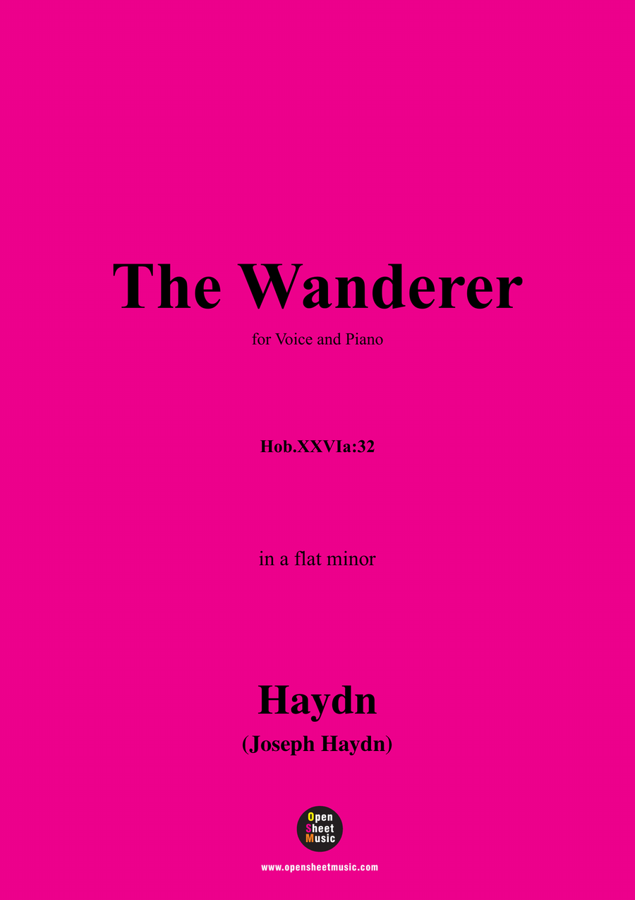 J. Haydn-The Wanderer,in a flat minor Piano, Vocal scores gallery preview page 1