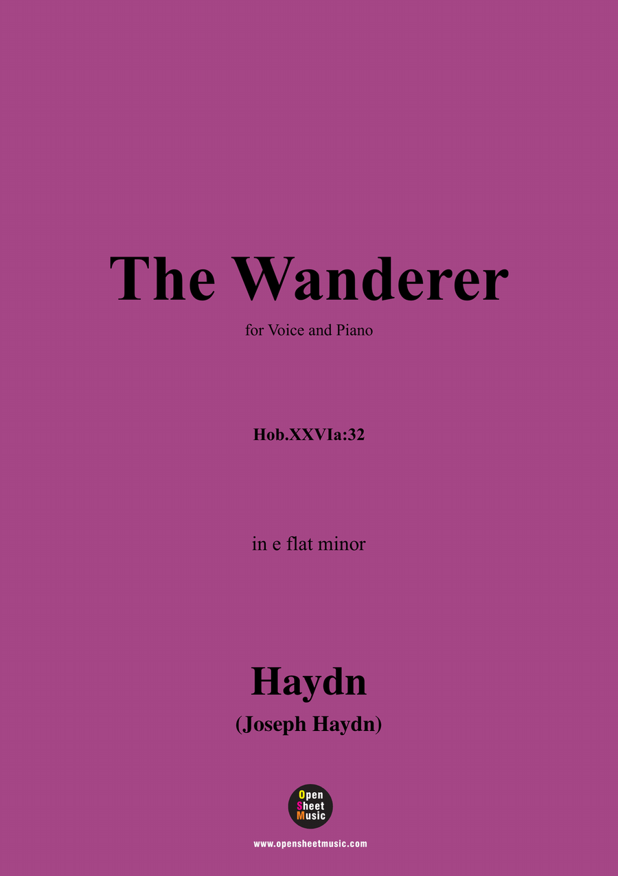 J. Haydn-The Wanderer,in e flat minor Piano, Vocal scores gallery preview page 1
