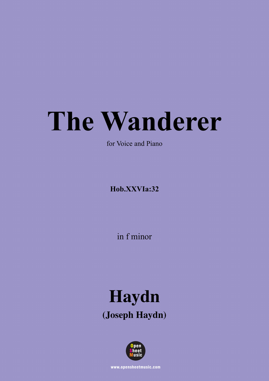 J. Haydn-The Wanderer,in f minor Piano, Vocal scores gallery preview page 1