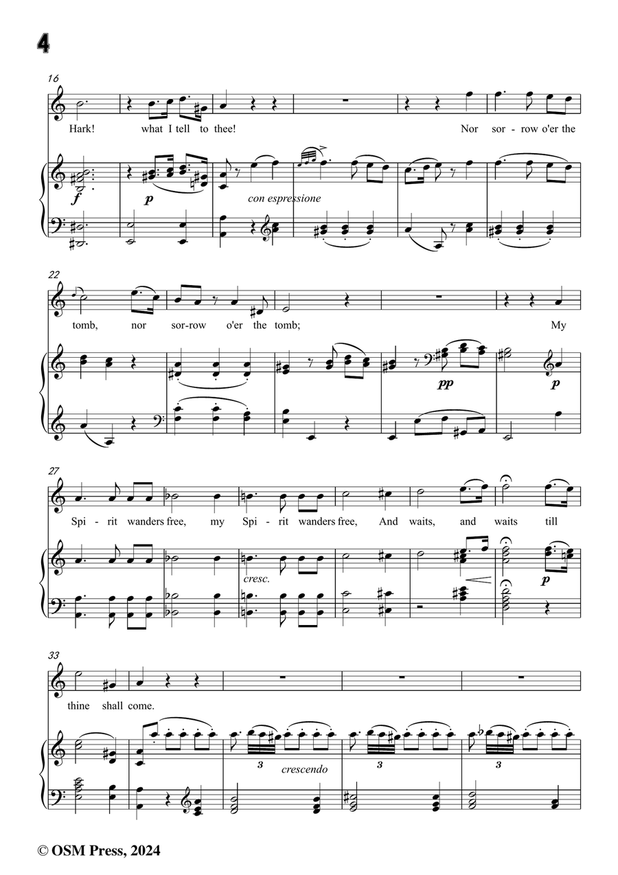 J. Haydn-The Spirit's Song,in a minor Piano, Vocal scores gallery preview page 4