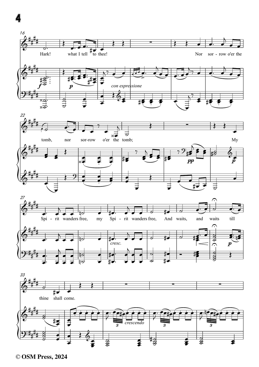 J. Haydn-The Spirit's Song,in c sharp minor Piano, Vocal scores gallery preview page 4