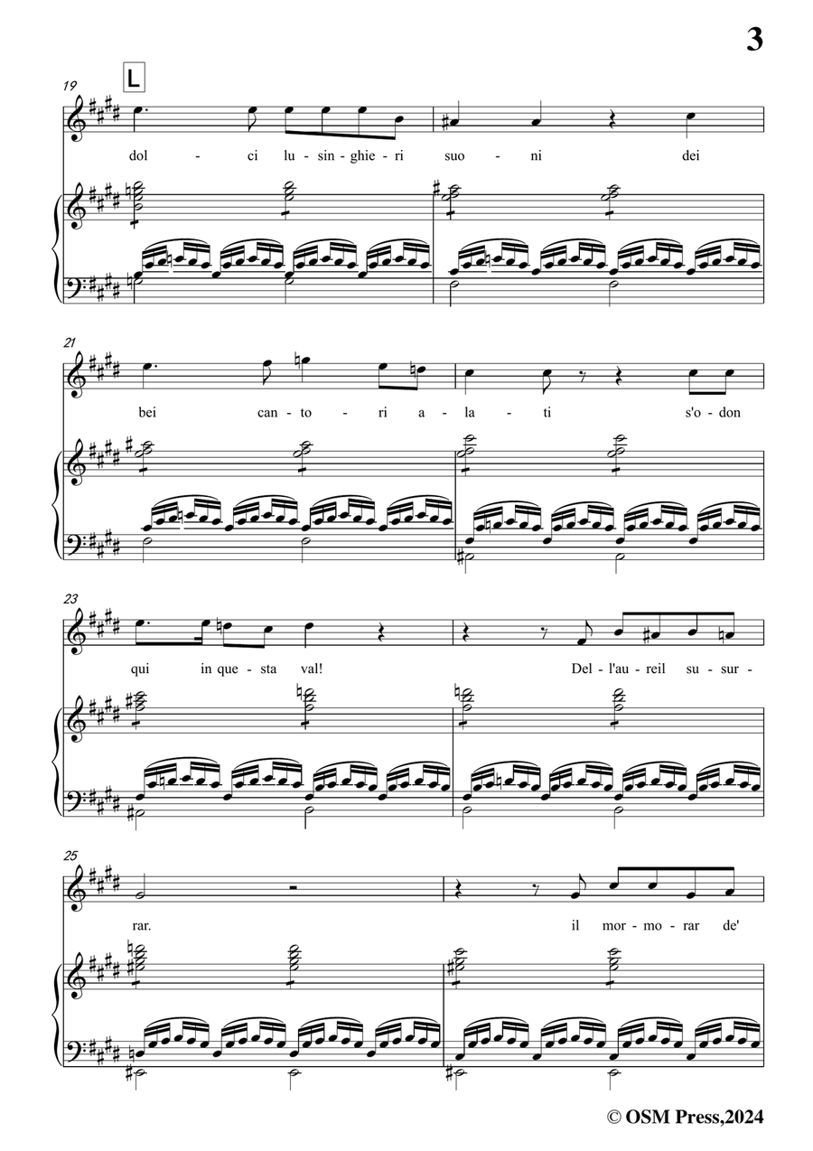 C. W. Gluck-Che puro ciel,in c sharp minor Piano, Vocal scores gallery preview page 5