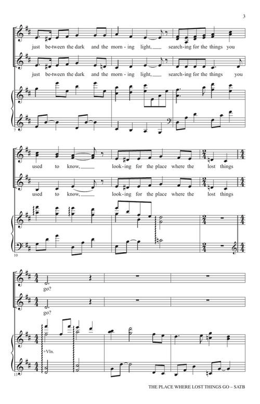 The Place Where Lost Things Go 4-Part scores gallery preview page 4