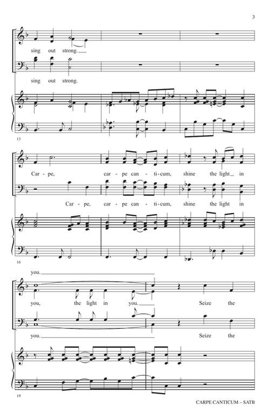 Carpe Canticum (Seize the Song) 4-Part scores gallery preview page 4