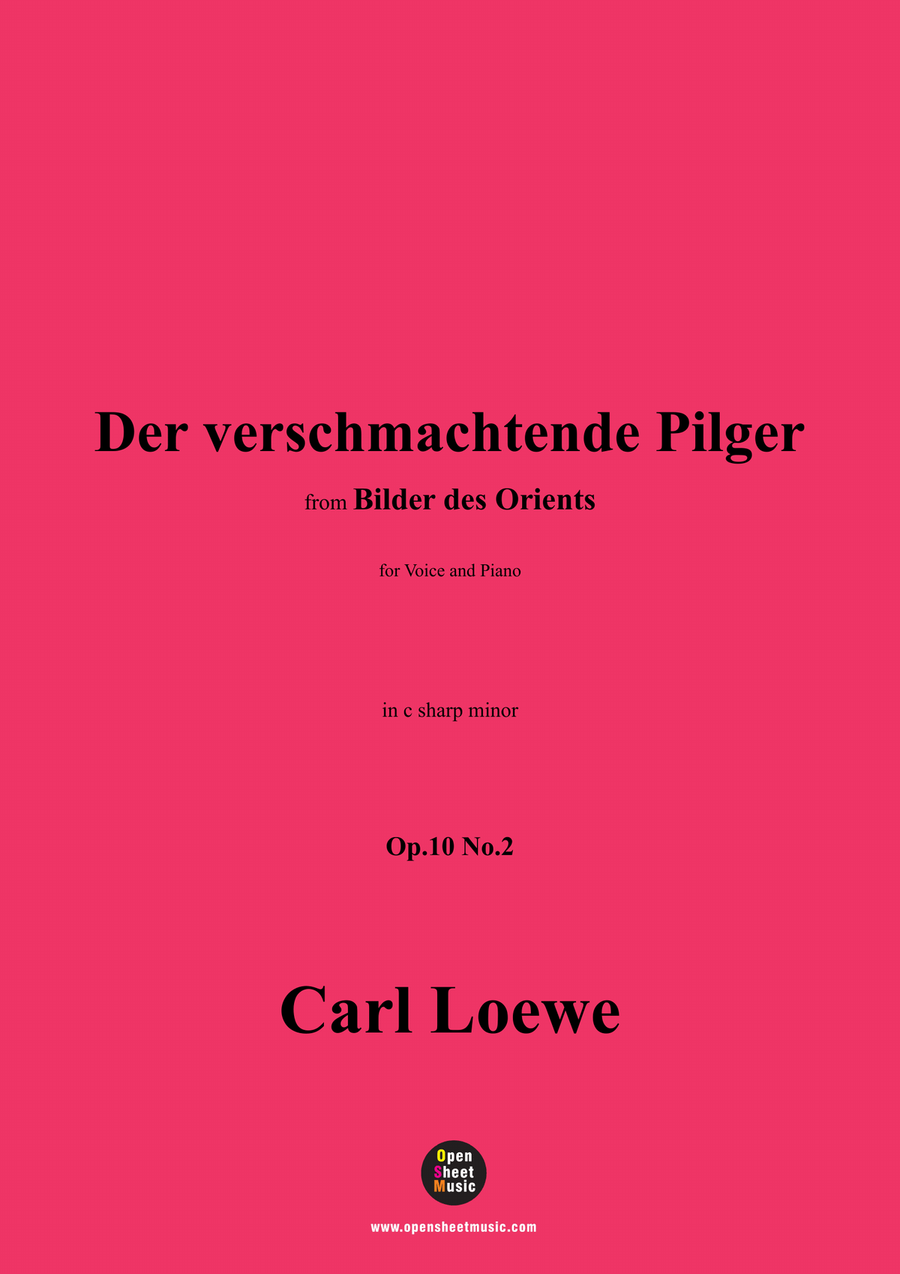 C. Loewe-Der verschmachtende Pilger,in c sharp minor Piano, Vocal scores gallery preview page 1