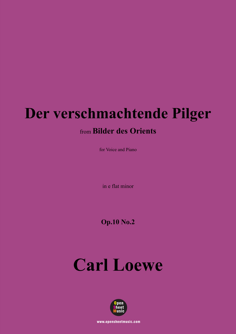 C. Loewe-Der verschmachtende Pilger,in e flat minor Piano, Vocal scores gallery preview page 1