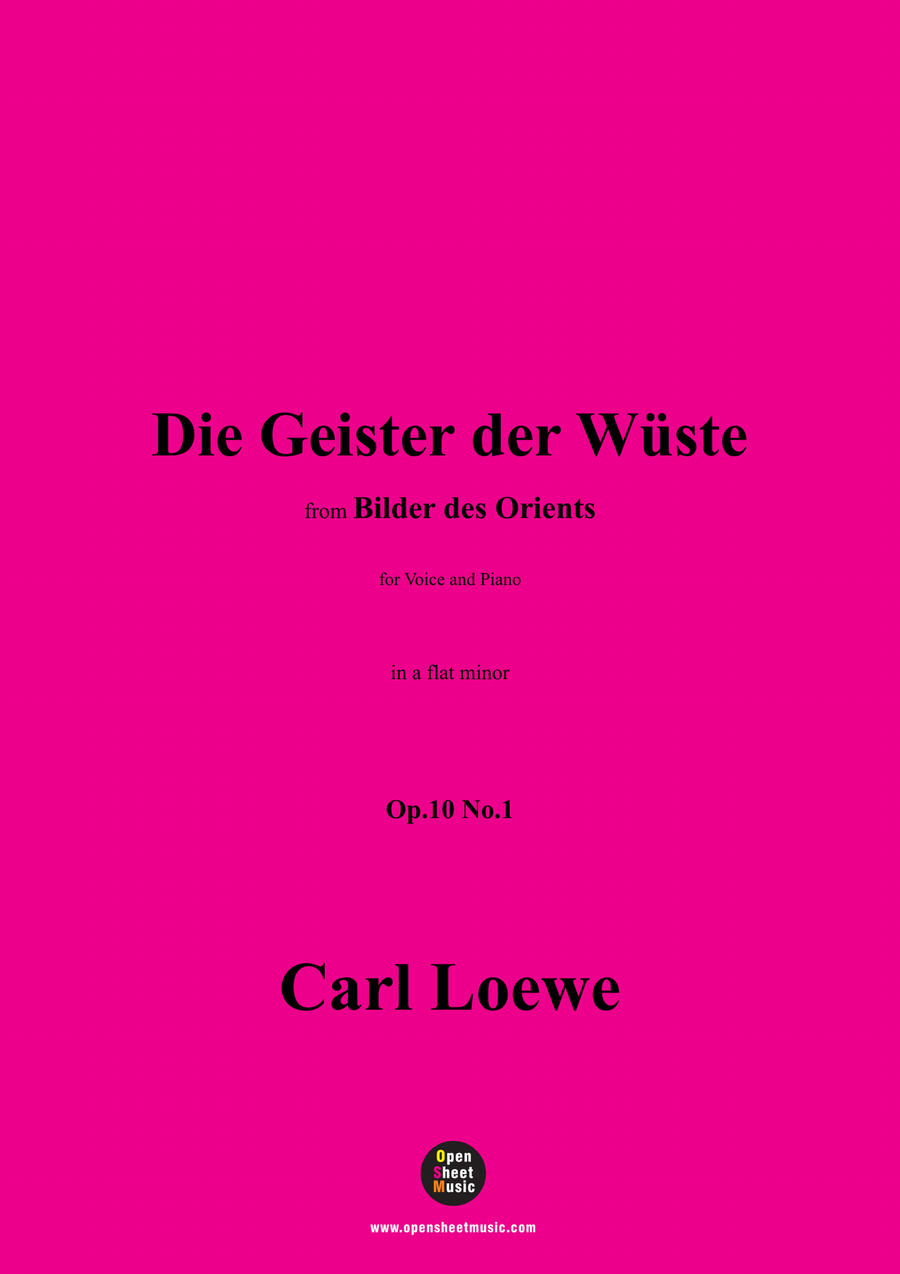 C. Loewe-Die Geister der Wüste,in a flat minor Piano, Vocal scores gallery preview page 1