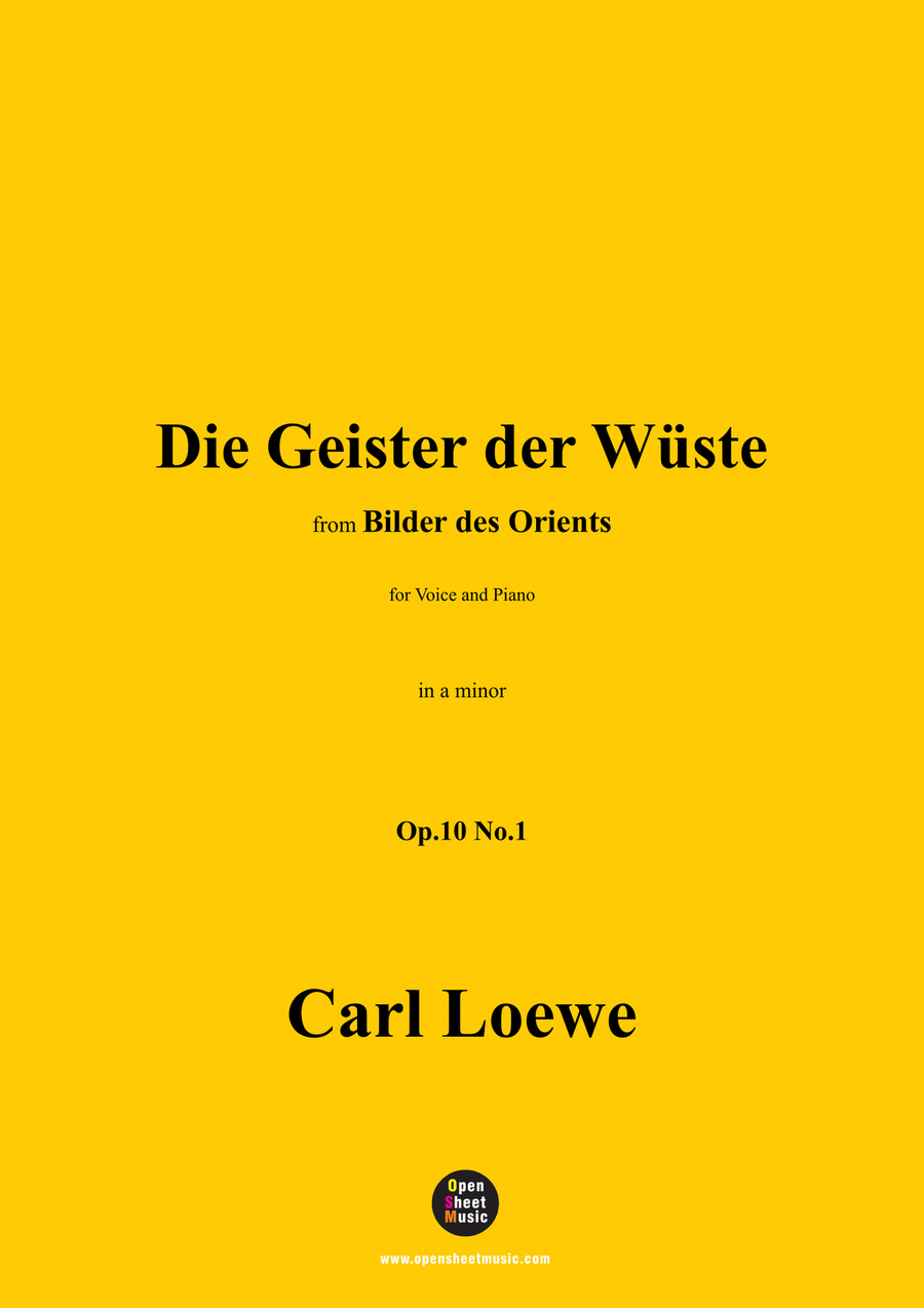 C. Loewe-Die Geister der Wüste,in a minor Piano, Vocal scores gallery preview page 1