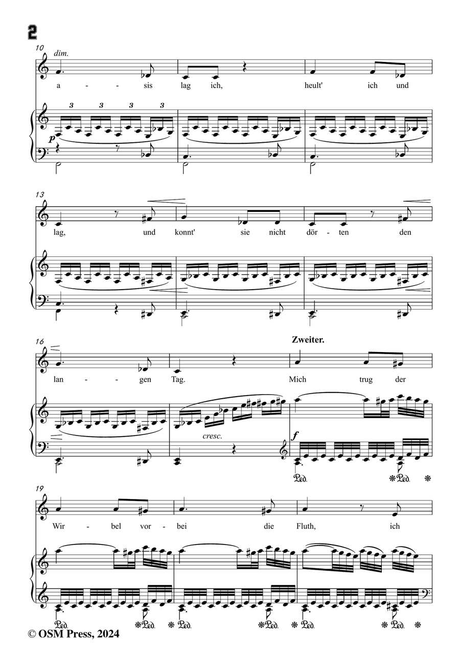 C. Loewe-Die Geister der Wüste,in a minor Piano, Vocal scores gallery preview page 4