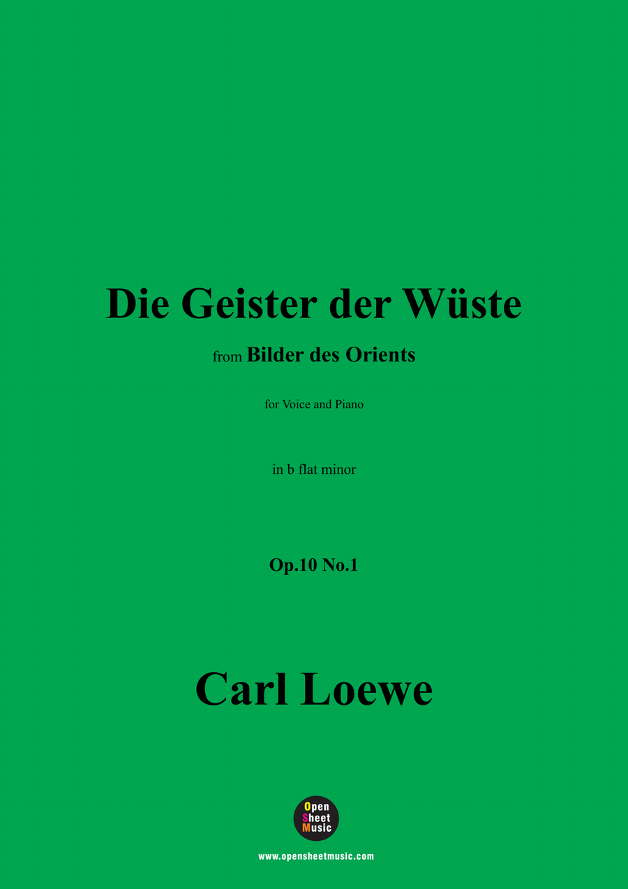 C. Loewe-Die Geister der Wüste,in b flat minor Piano, Vocal scores gallery preview page 1