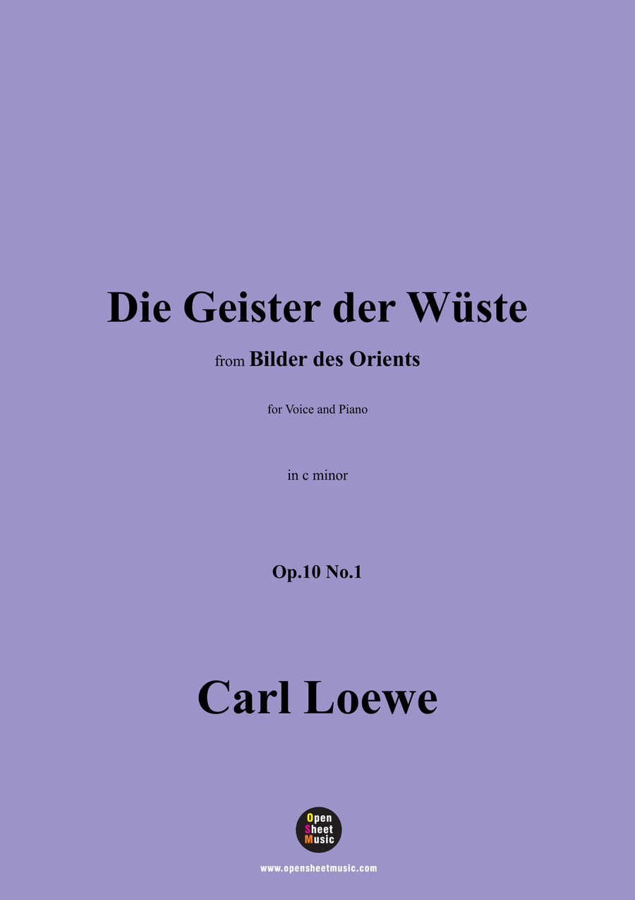 C. Loewe-Die Geister der Wüste,in c minor Piano, Vocal scores gallery preview page 1