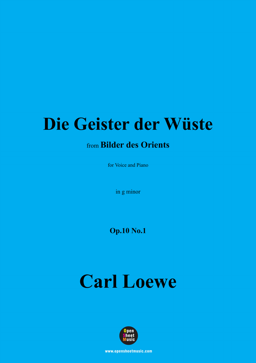 C. Loewe-Die Geister der Wüste,in g minor Piano, Vocal scores gallery preview page 1