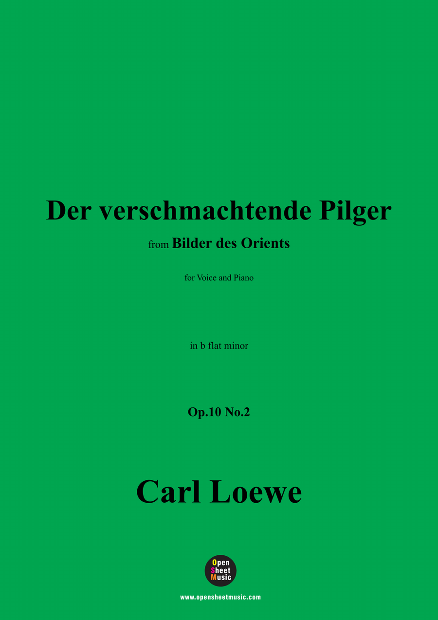 C. Loewe-Der verschmachtende Pilger,in b flat minor Piano, Vocal scores gallery preview page 1