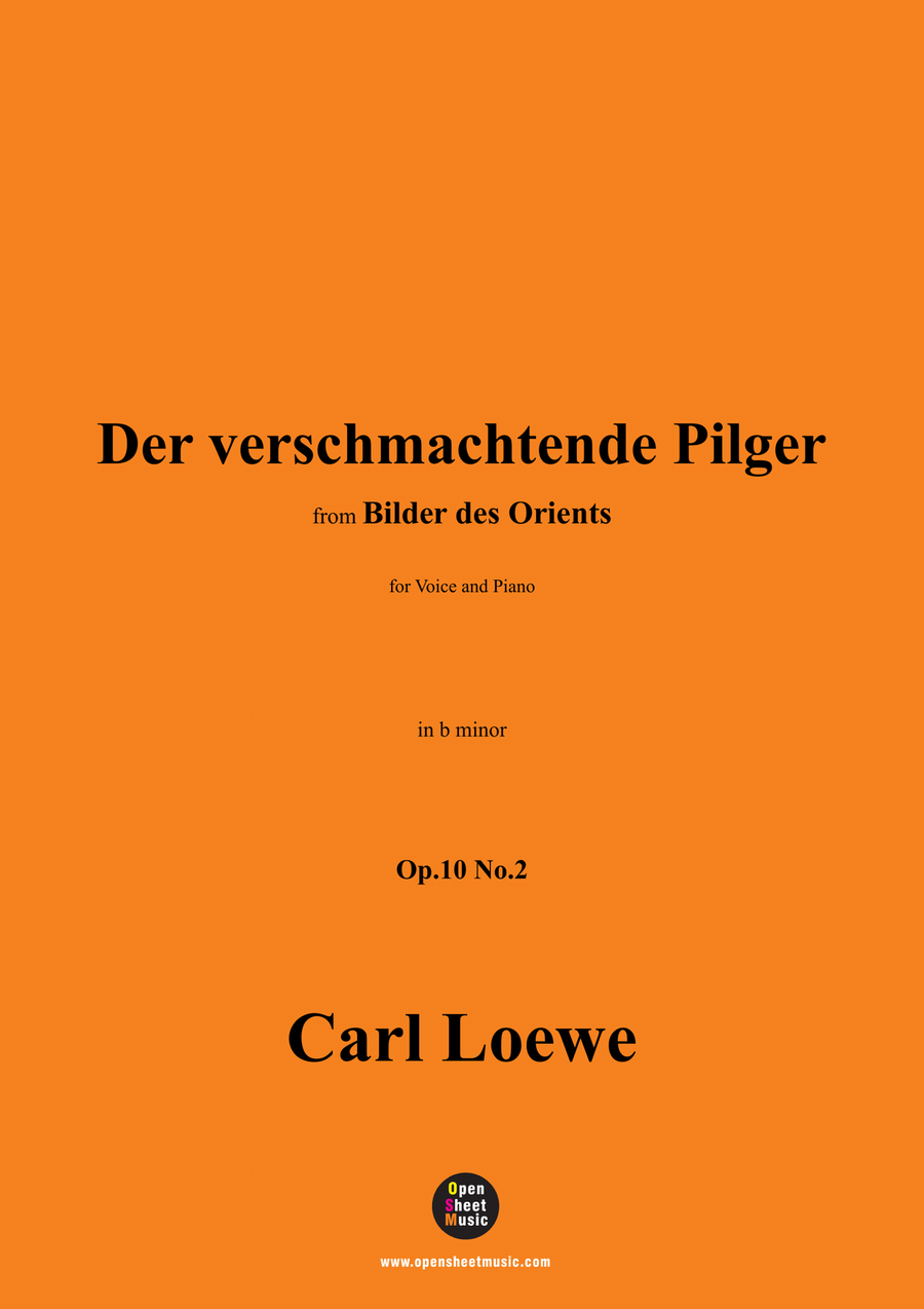 C. Loewe-Der verschmachtende Pilger,in b minor Piano, Vocal scores gallery preview page 1