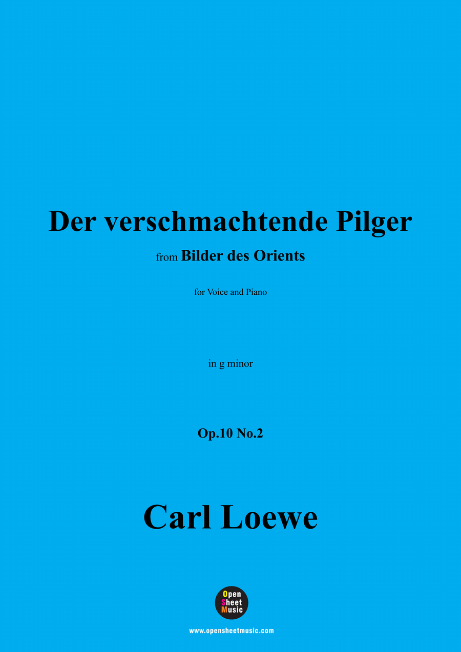 C. Loewe-Der verschmachtende Pilger,in g minor Piano, Vocal scores gallery preview page 1