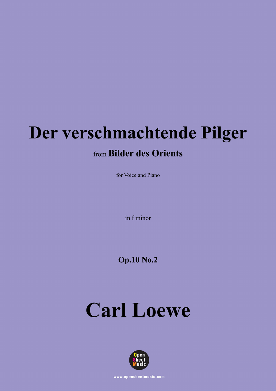 C. Loewe-Der verschmachtende Pilger,in f minor Piano, Vocal scores gallery preview page 1