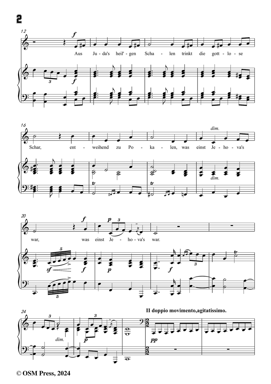 C. Loewe-Belsazar's Gesicht,in a minor Piano, Vocal scores gallery preview page 4