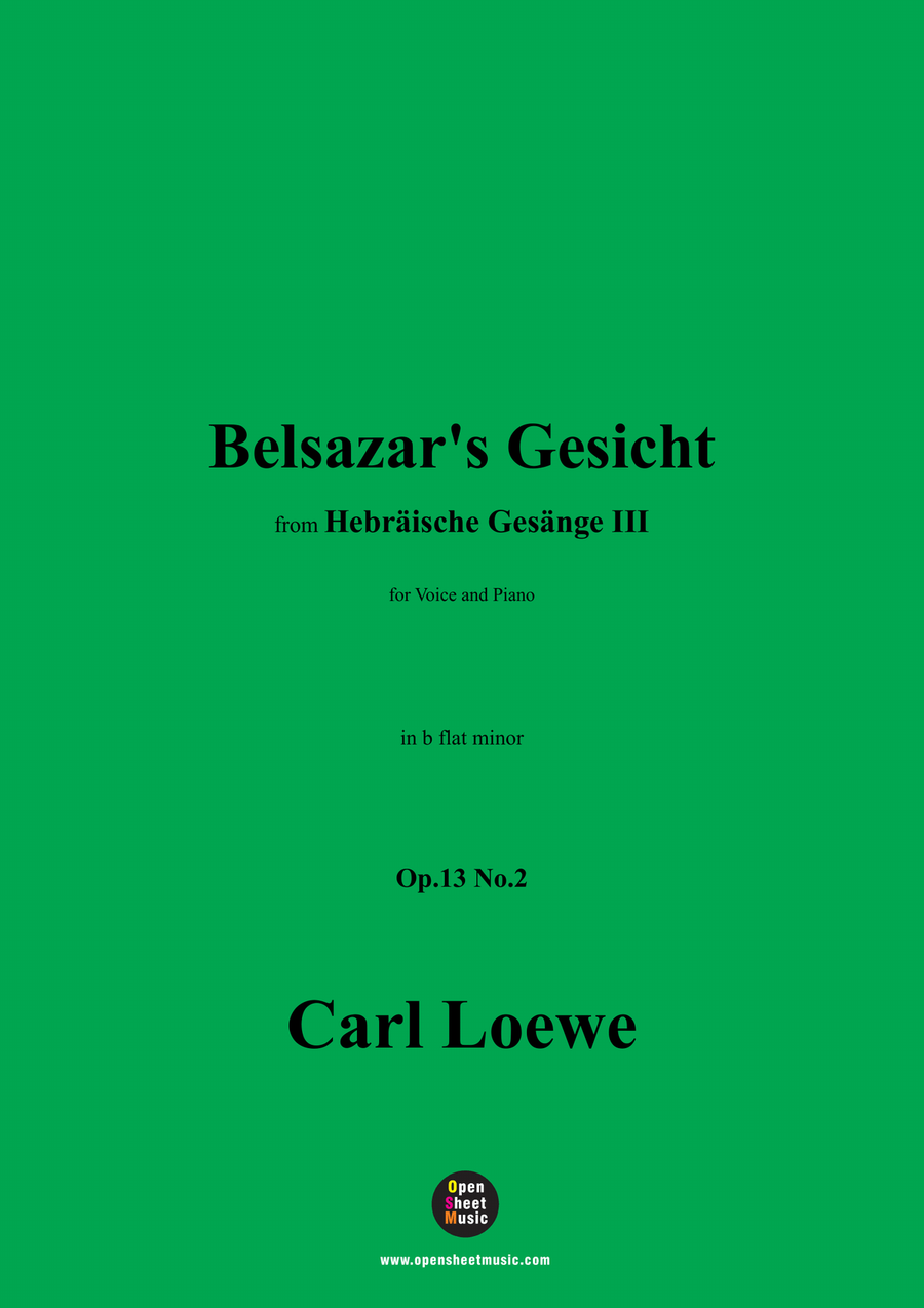 C. Loewe-Belsazar's Gesicht,in b flat minor Piano, Vocal scores gallery preview page 1