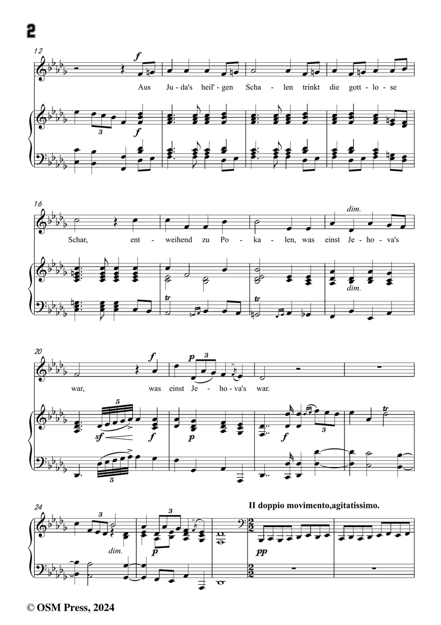 C. Loewe-Belsazar's Gesicht,in b flat minor Piano, Vocal scores gallery preview page 4