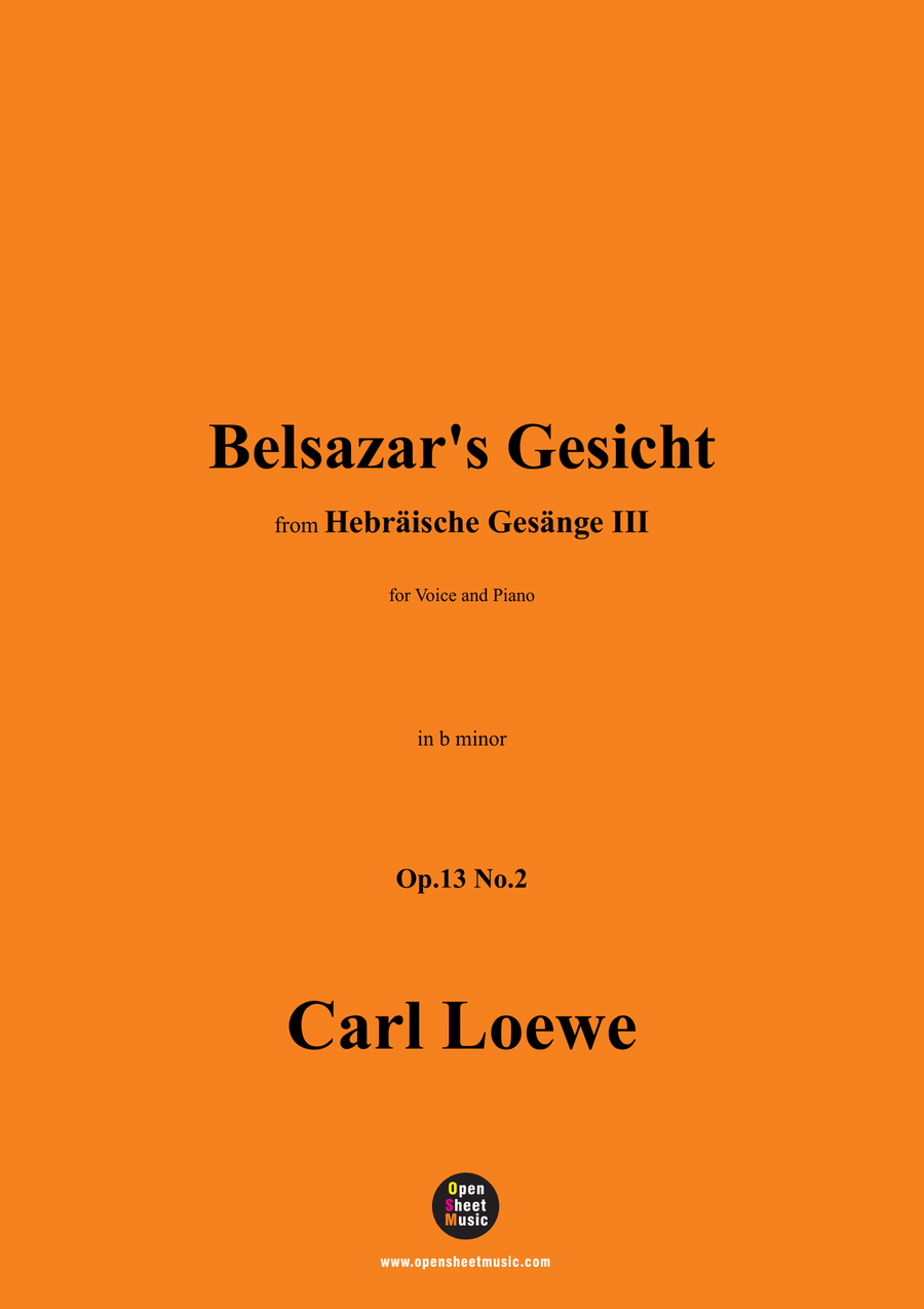 C. Loewe-Belsazar's Gesicht,in b minor Piano, Vocal scores gallery preview page 1