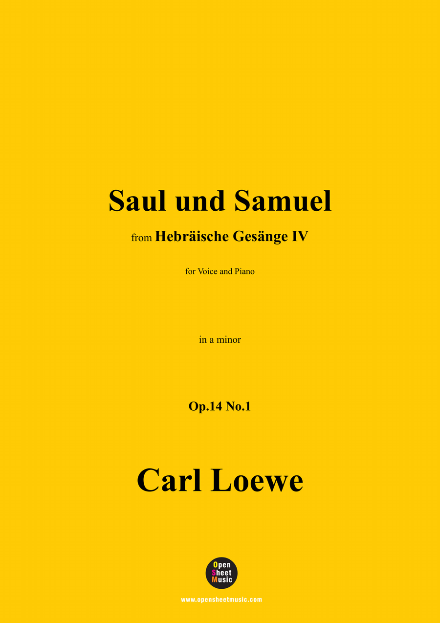 C. Loewe-Saul und Samuel,in a minor Piano, Vocal scores gallery preview page 1