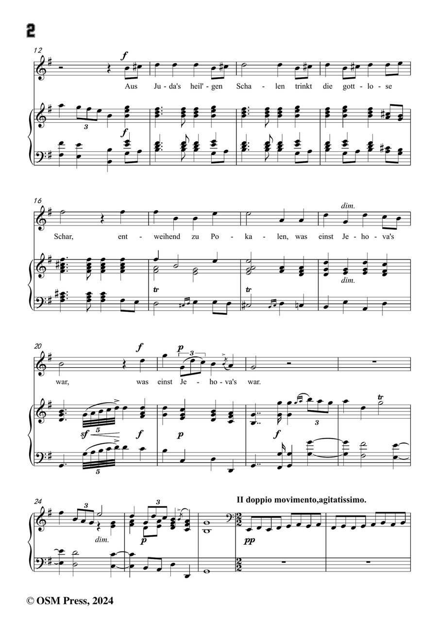 C. Loewe-Belsazar's Gesicht,in e minor Piano, Vocal scores gallery preview page 4