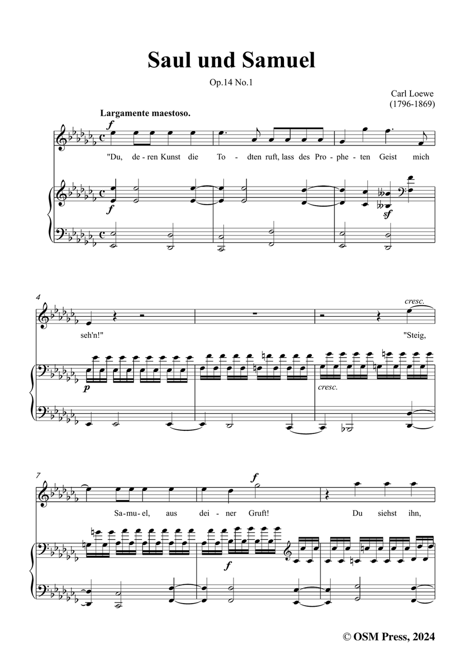 C. Loewe-Saul und Samuel,in a flat minor Piano, Vocal scores gallery preview page 3