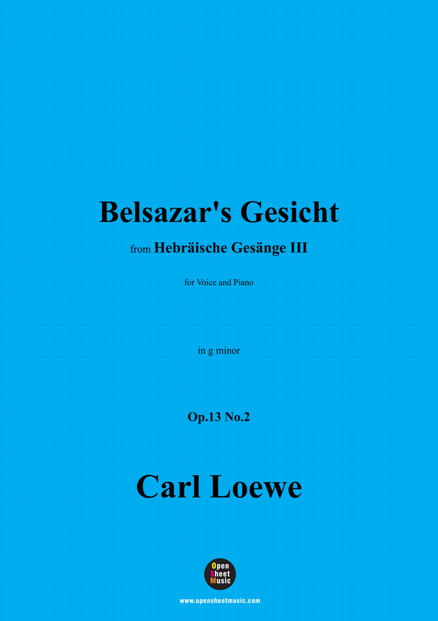C. Loewe-Belsazar's Gesicht,in g minor Piano, Vocal scores gallery preview page 1