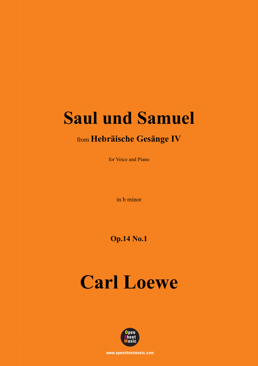 C. Loewe-Saul und Samuel,in b minor Piano, Vocal scores gallery preview page 1