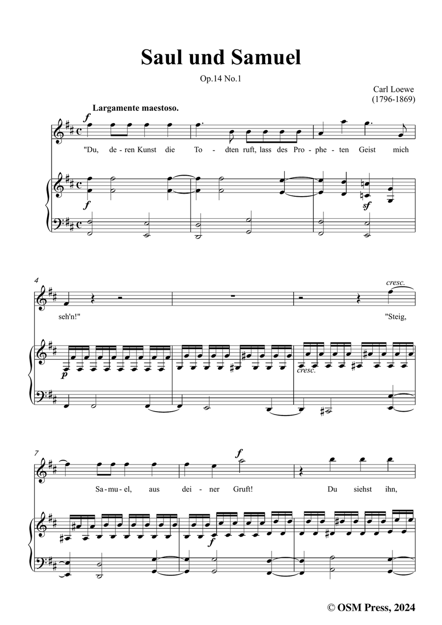 C. Loewe-Saul und Samuel,in b minor Piano, Vocal scores gallery preview page 3