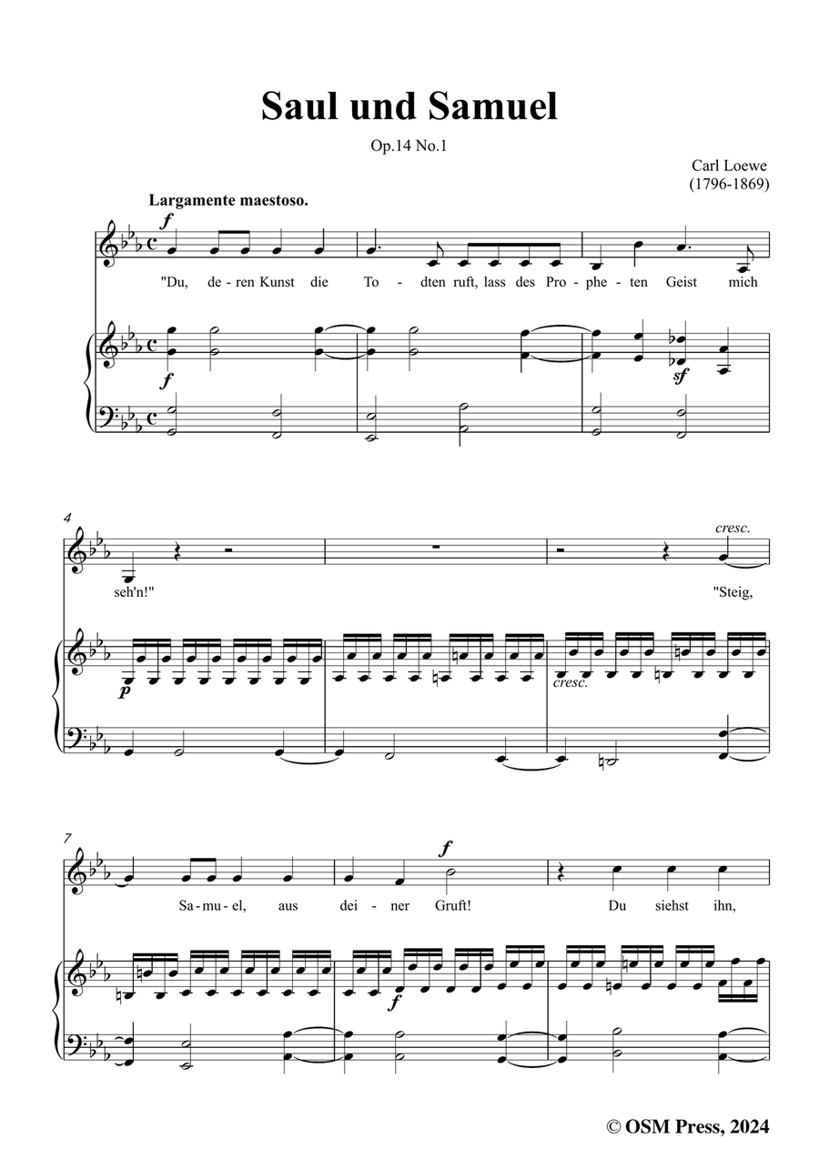 C. Loewe-Saul und Samuel,in c minor Piano, Vocal scores gallery preview page 3