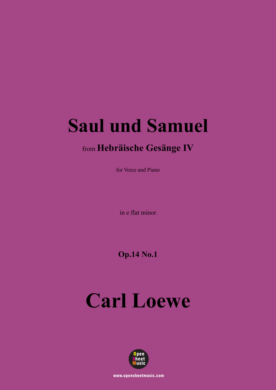 C. Loewe-Saul und Samuel,in e flat minor Piano, Vocal scores gallery preview page 1