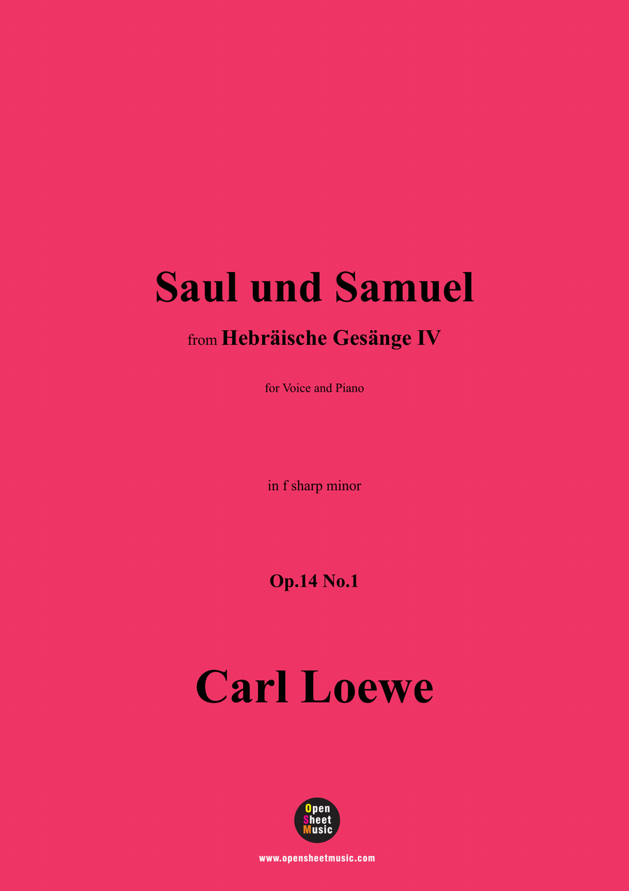 C. Loewe-Saul und Samuel,in f sharp minor Piano, Vocal scores gallery preview page 1