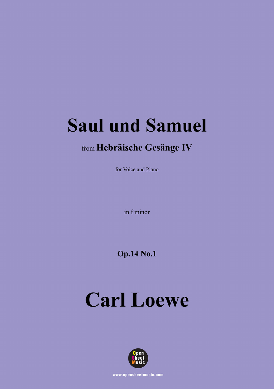 C. Loewe-Saul und Samuel,in f minor Piano, Vocal scores gallery preview page 1