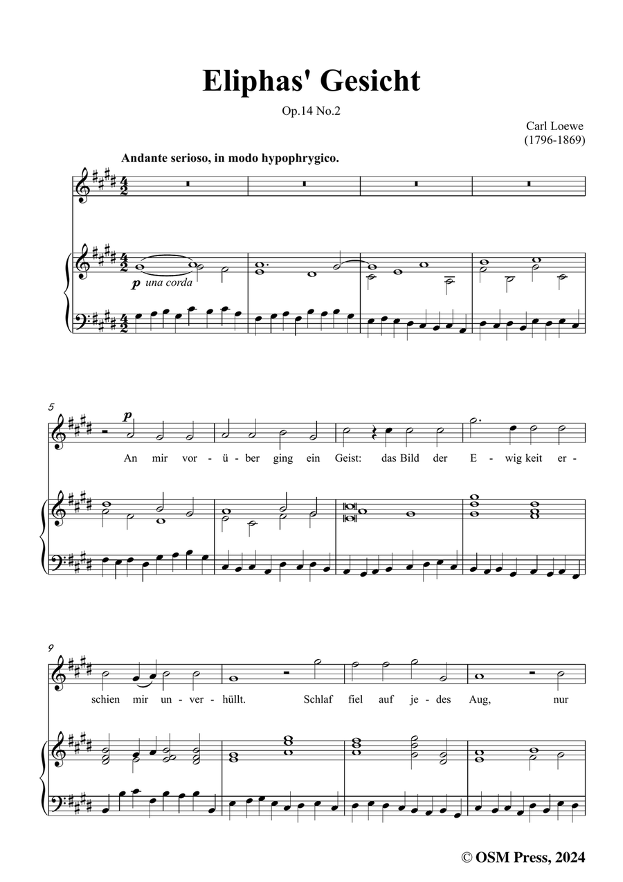 C. Loewe-Eliphas' Gesicht,in c sharp minor Piano, Vocal scores gallery preview page 3