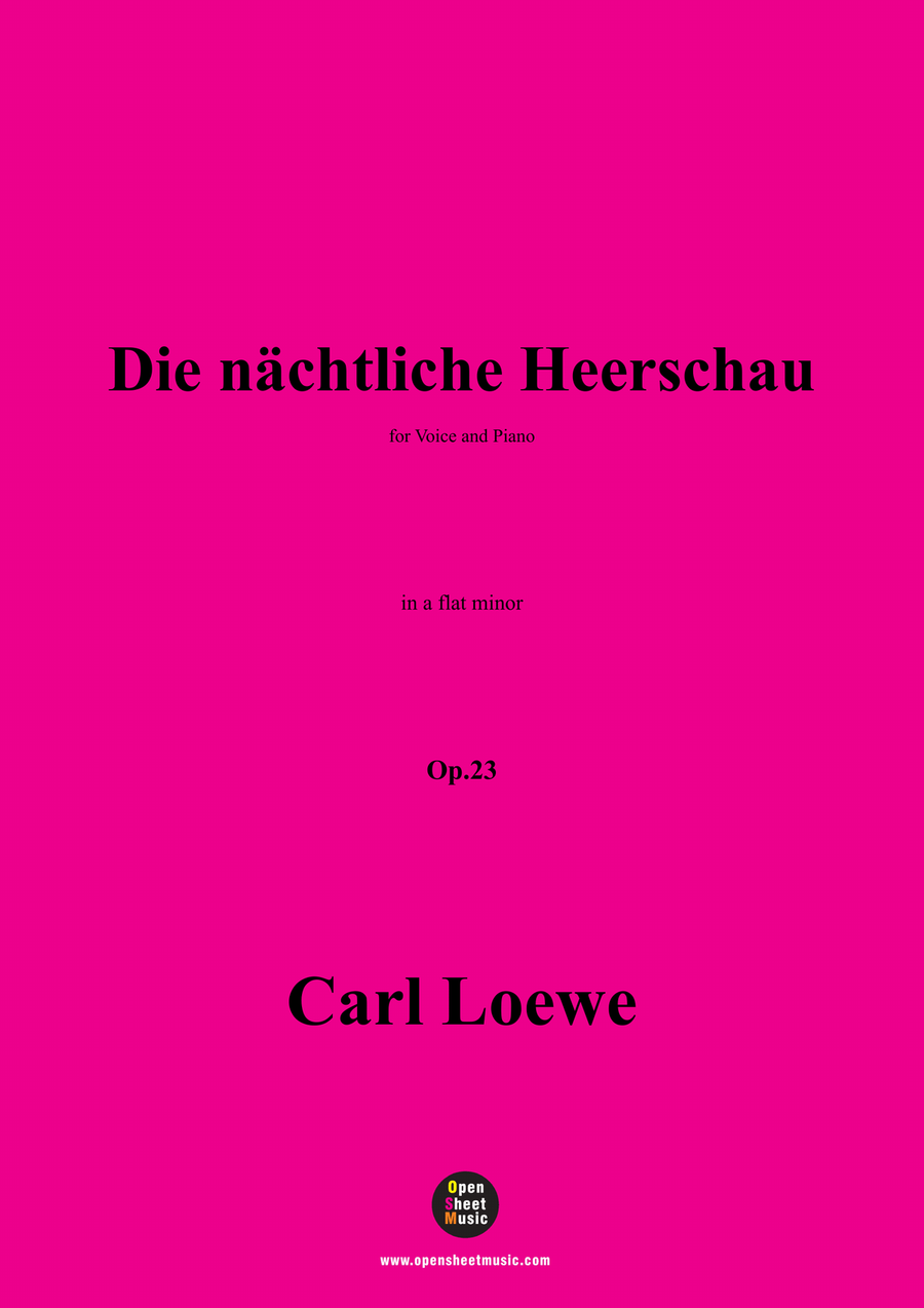 C. Loewe-Die nächtliche Heerschau,in a flat minor Piano, Vocal scores gallery preview page 1