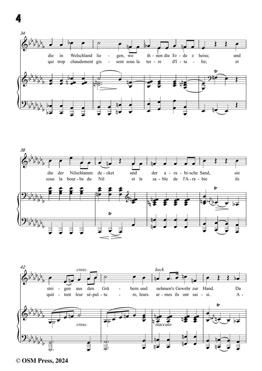 C. Loewe-Die nächtliche Heerschau,in a flat minor Piano, Vocal scores gallery preview page 6
