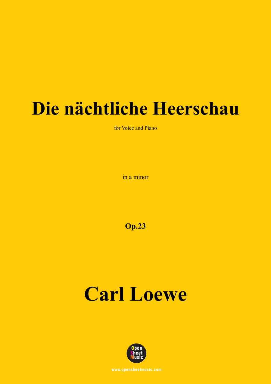 C. Loewe-Die nächtliche Heerschau,in a minor Piano, Vocal scores gallery preview page 1