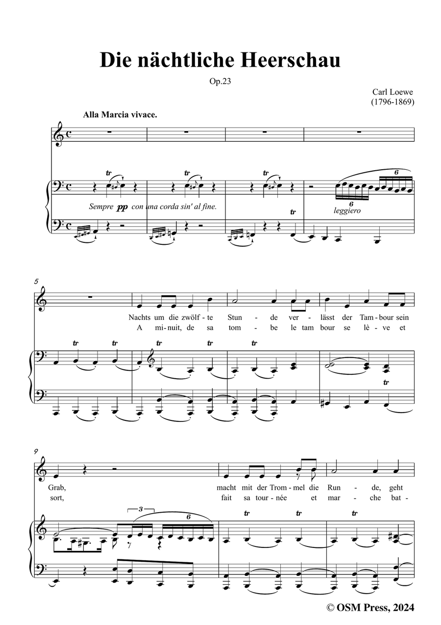 C. Loewe-Die nächtliche Heerschau,in a minor Piano, Vocal scores gallery preview page 3