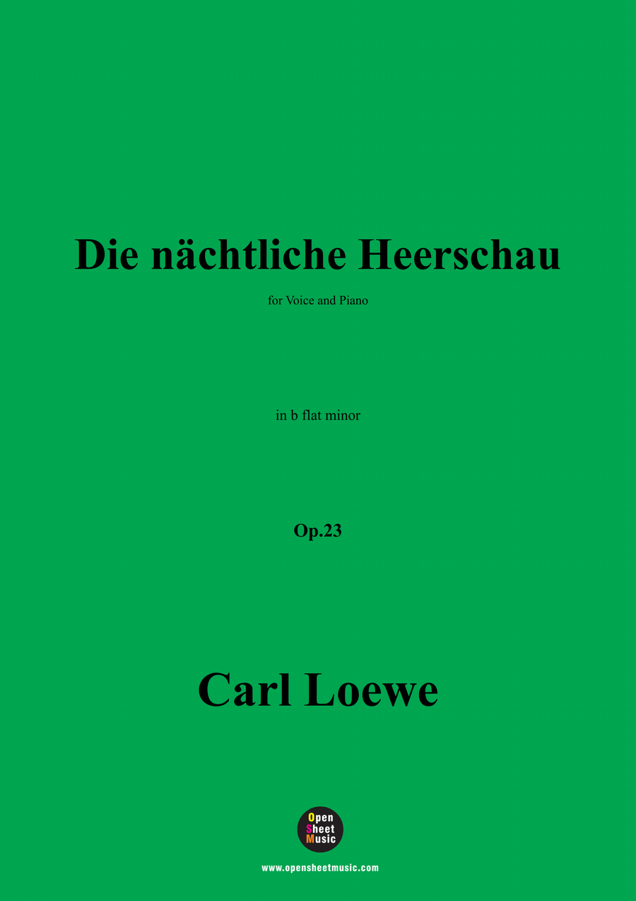 C. Loewe-Die nächtliche Heerschau,in b flat minor Piano, Vocal scores gallery preview page 1
