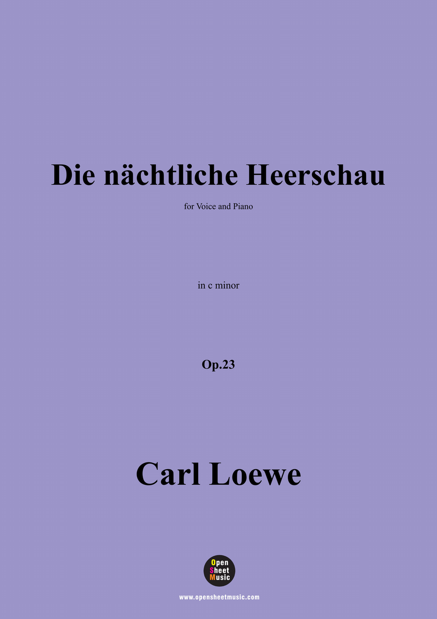 C. Loewe-Die nächtliche Heerschau,in c minor Piano, Vocal scores gallery preview page 1