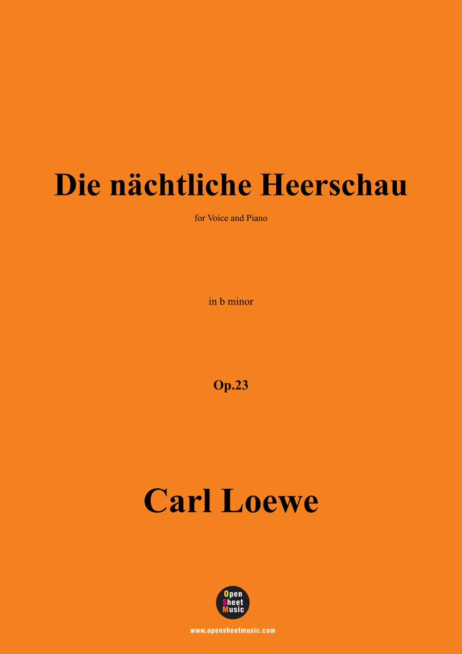 C. Loewe-Die nächtliche Heerschau,in b minor Piano, Vocal scores gallery preview page 1