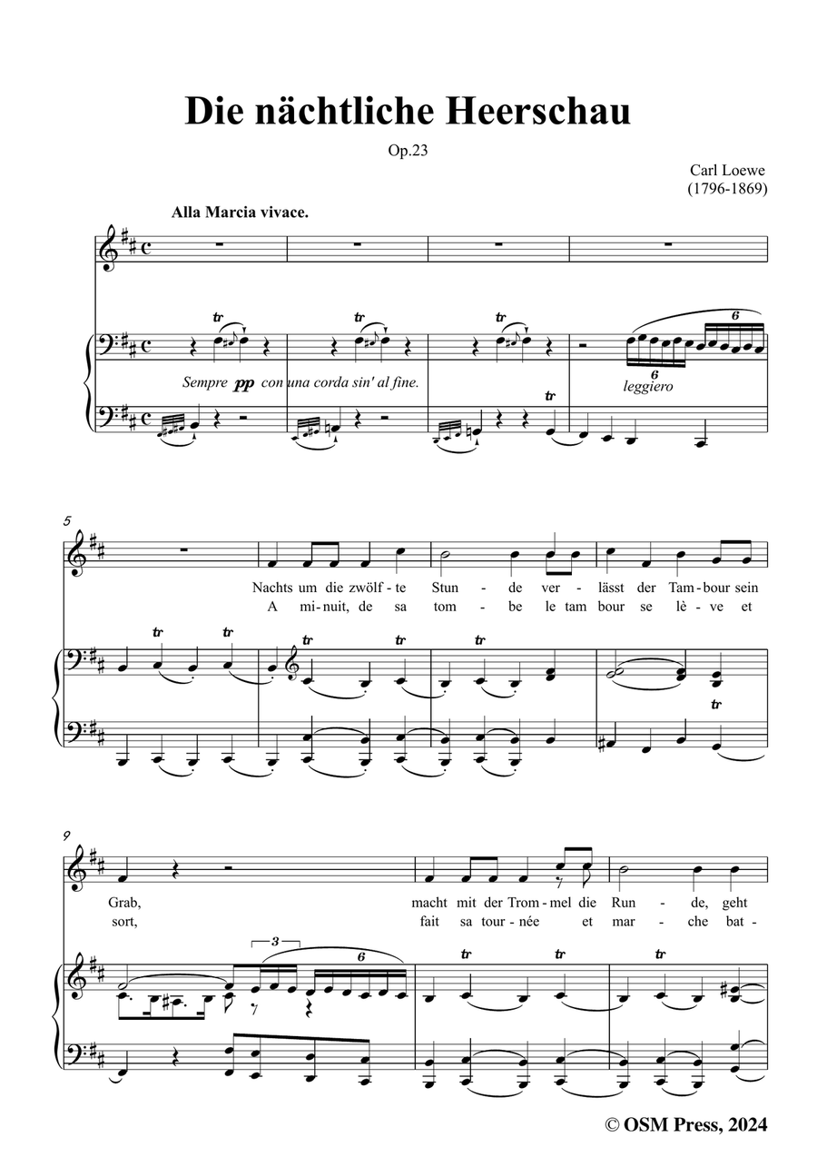 C. Loewe-Die nächtliche Heerschau,in b minor Piano, Vocal scores gallery preview page 3