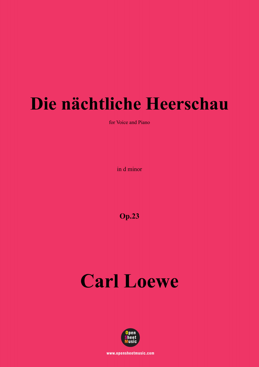 C. Loewe-Die nächtliche Heerschau,in d minor Piano, Vocal scores gallery preview page 1