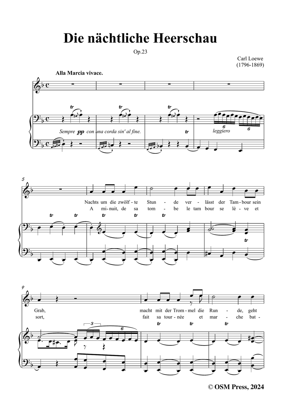 C. Loewe-Die nächtliche Heerschau,in d minor Piano, Vocal scores gallery preview page 3