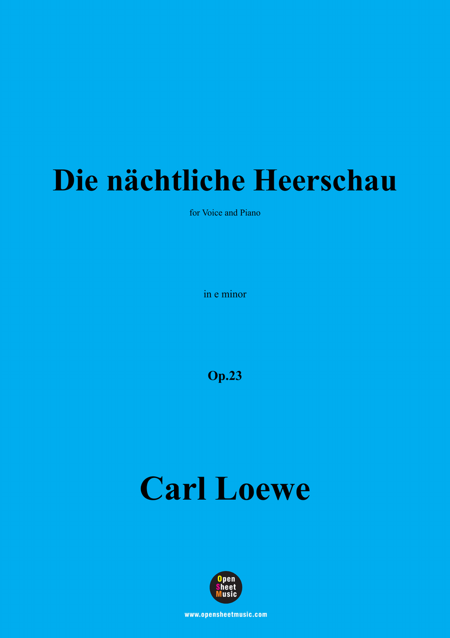 C. Loewe-Die nächtliche Heerschau,in e minor Piano, Vocal scores gallery preview page 1